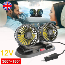 Universal 12V Dual Head Electric Auto Car Van Cooling Fan Dashboard Air Cooler