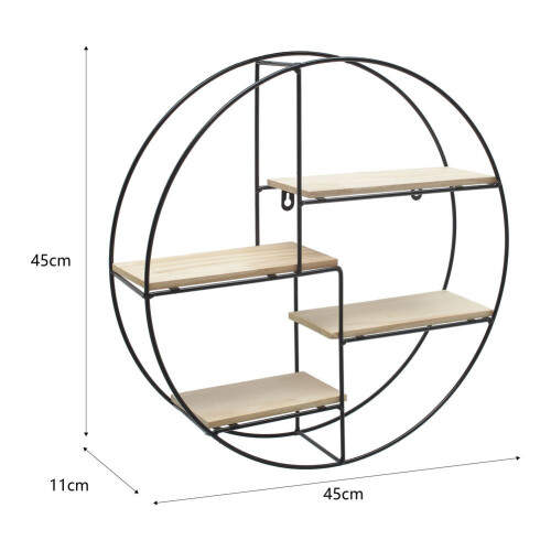 Living And Home (Big) Modern Round Floating Decorative Wall Shelf 2