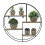 Living And Home (Big) Modern Round Floating Decorative Wall Shelf 1