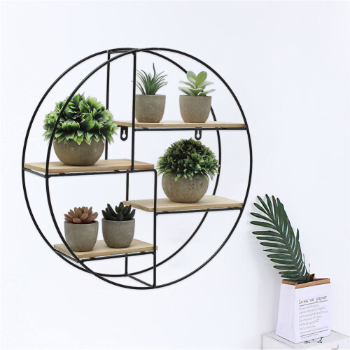 Living And Home (Big) Modern Round Floating Decorative Wall Shelf 1