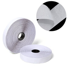 Self Adhesive Hook and Loop Strip, Elebor 5m Self Adhesive Hook & Loop Set with Sticky Glue Nylon Fabric Fastener,2cm Width, White