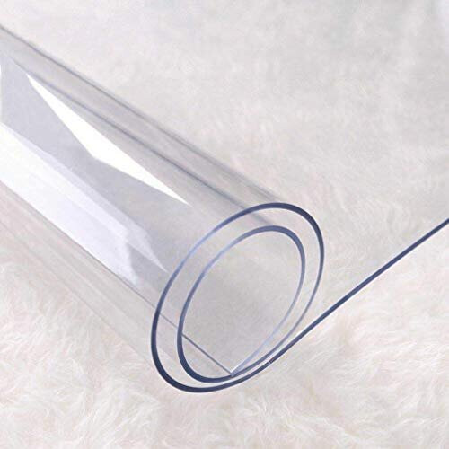 PVC Table Protector Table Cover/Protector Transparent Made to Measure (Available in (60x60 cm) 2