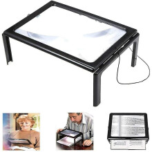 Rectangular Magnifier For Visually Impaired 3x Full Page Magnifier Magnifier With Hands-free Light