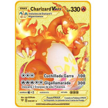 Charizard Vmax Metal Gold Plated Card, Charizard Vmax Dx Gx Metal Gold Card