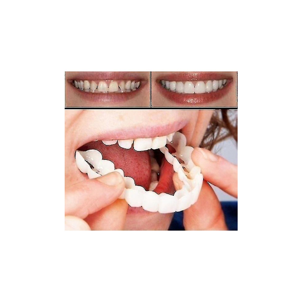 A Pair Upper Lower High Quality Denture Instant Smile Comfort Fit Flex Cosmetic Teeth Denture Teeth Top Cosmetic Veneer Perfect Quality