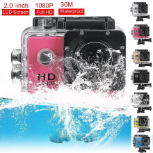 (Pink) Waterproof Sports Camera Bike Motor Cycle Action Helmet Dv Cam 1080p For Gopro