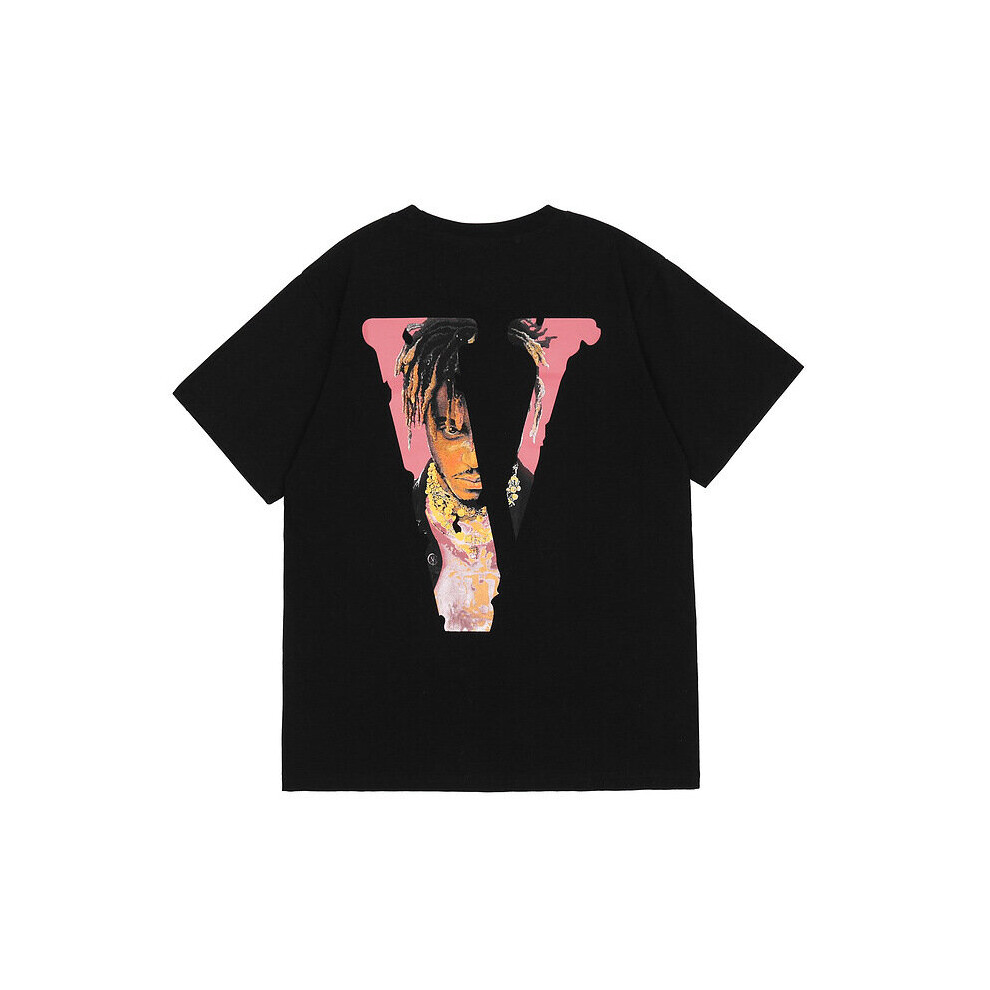 (Black, XL) Juice Wrld x Vlone Figure T-shirt