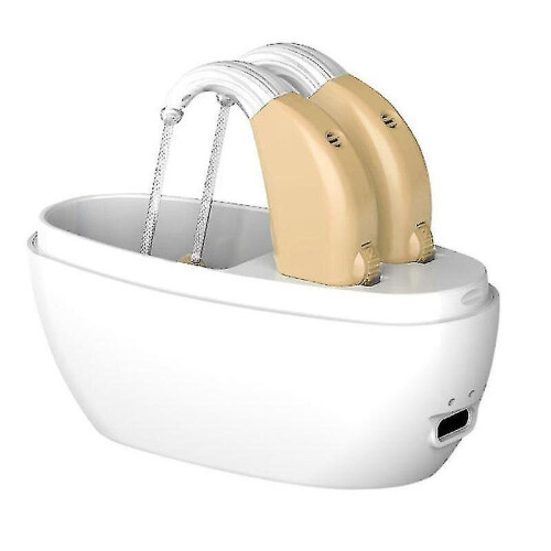 (2) Earcentric Easy Charge Rechargeable Hearing Aids With Charging Base