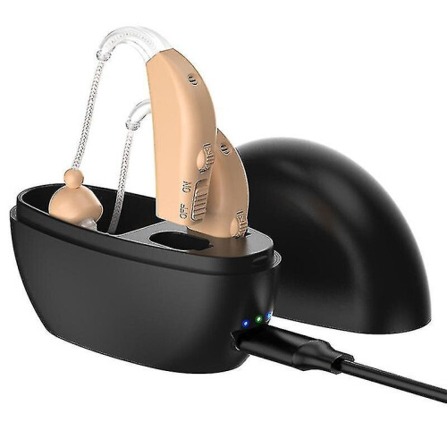 (2) Earcentric Easy Charge Rechargeable Hearing Aids With Charging Base 1