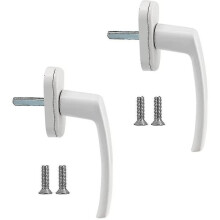 Window Handles 2 Piece Aluminum Alloy Window Handle Solid Aluminum Handle White Aluminum Door Handle Fits Common Windows And Balcony Doors(bejoey)