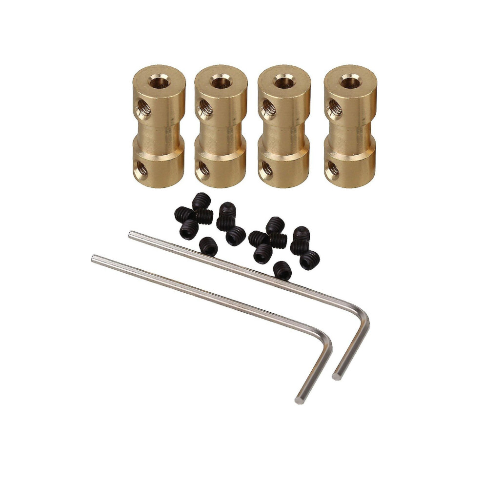 4 X Brass Motors Shaft Coupling Adapter Connector Accessories 3x4mm-image-OPC-PBTV9PX-NEW