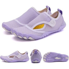 (Light Purple, UK 6) UK Womens Mens Water Shoes Aqua Shoes Beach Swim Barefoot Non Slip Surfing Size