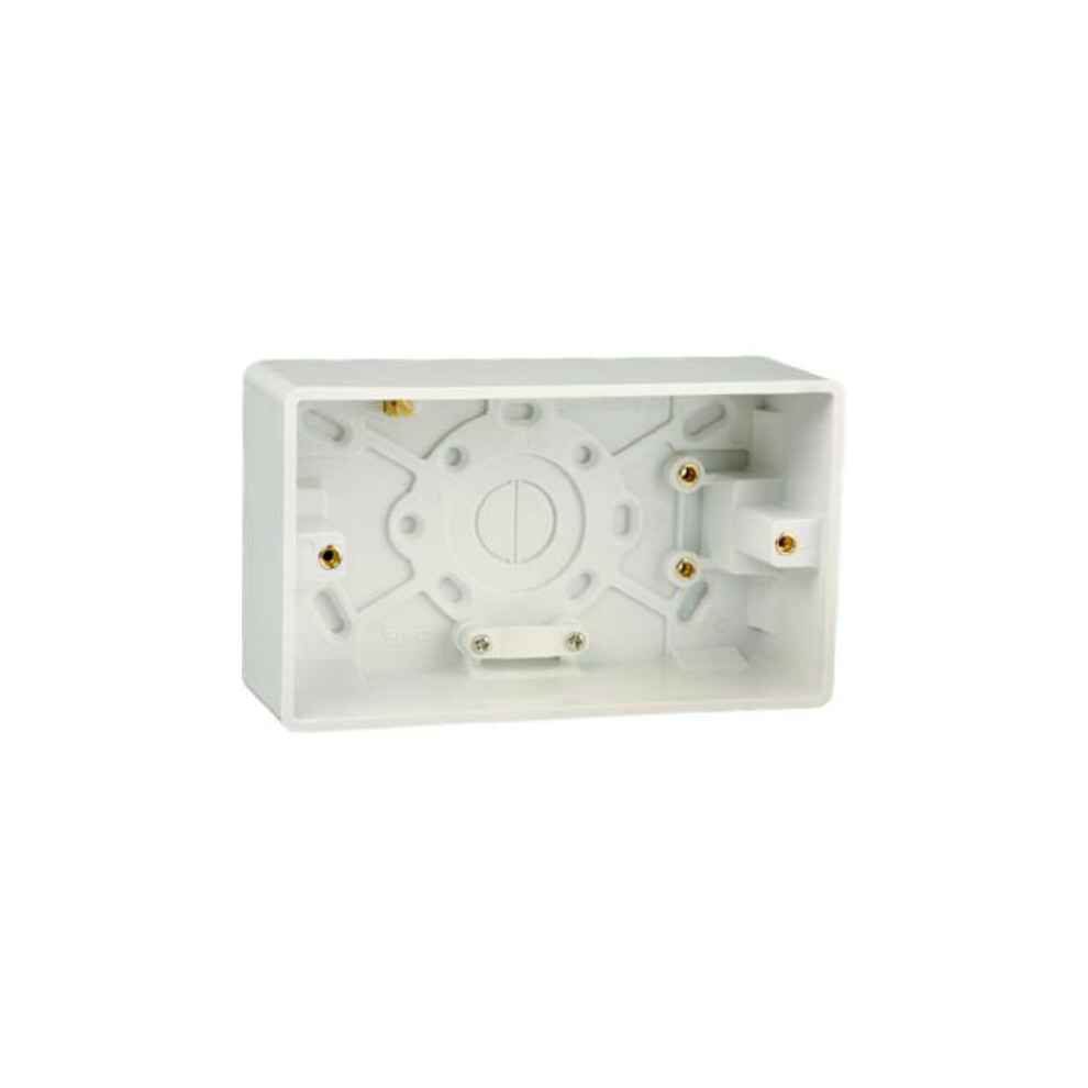 Click Cma086 Moulded Surface Mounted Pattress Box 47Mm Deep - 2 Gang 5055112820249