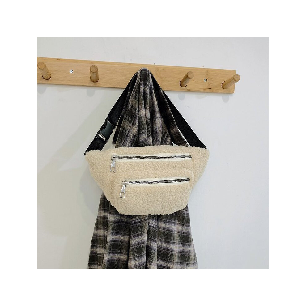 Plush Women's Waist Bag Solid Belt Bags Shoulder Crossbody Chest Bag Female Fanny Pack Banana Hip Purse-image-OPC-PBTVF6V-NEW