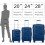 (24 inch) British Traveller- ABS Navy Hard Shell Suitcase 12