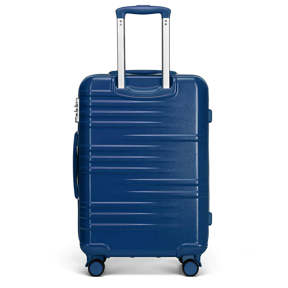 (24 inch) British Traveller- ABS Navy Hard Shell Suitcase