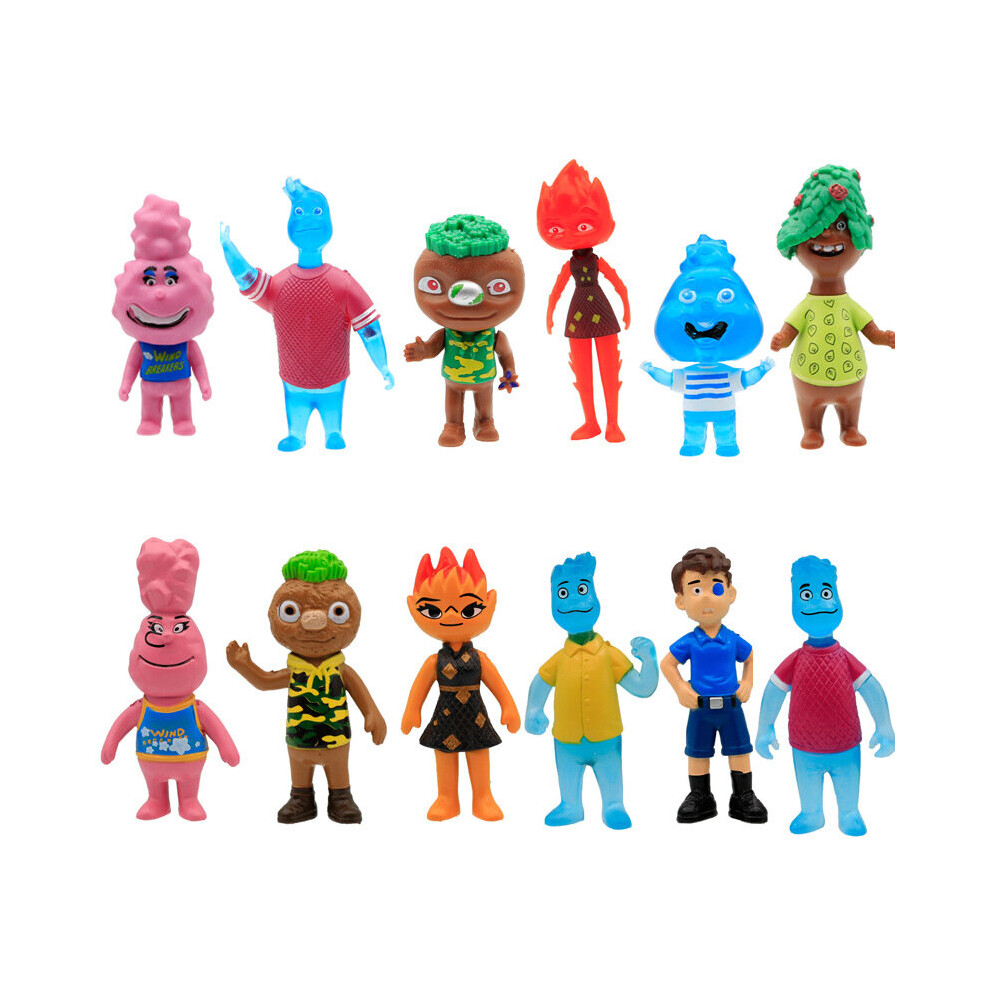 (12pcs) Elemental Action Figures Toy Kids Gift Model Cute Handmade Animated Figures