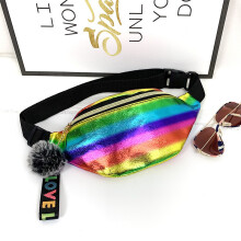 Printing Shoulder Waist Pouch Sequins Waist Glitter Belt Bag Bags Packs Women Kids For Girls Phone