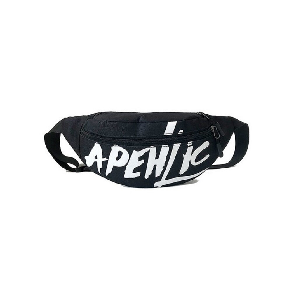 Women Hip-Hop Letter Print Canvas Waist Pack Bum Bag Belt Money Pouch Travel Fanny Pack for Girl-image-OPC-PBTVJKW-NEW