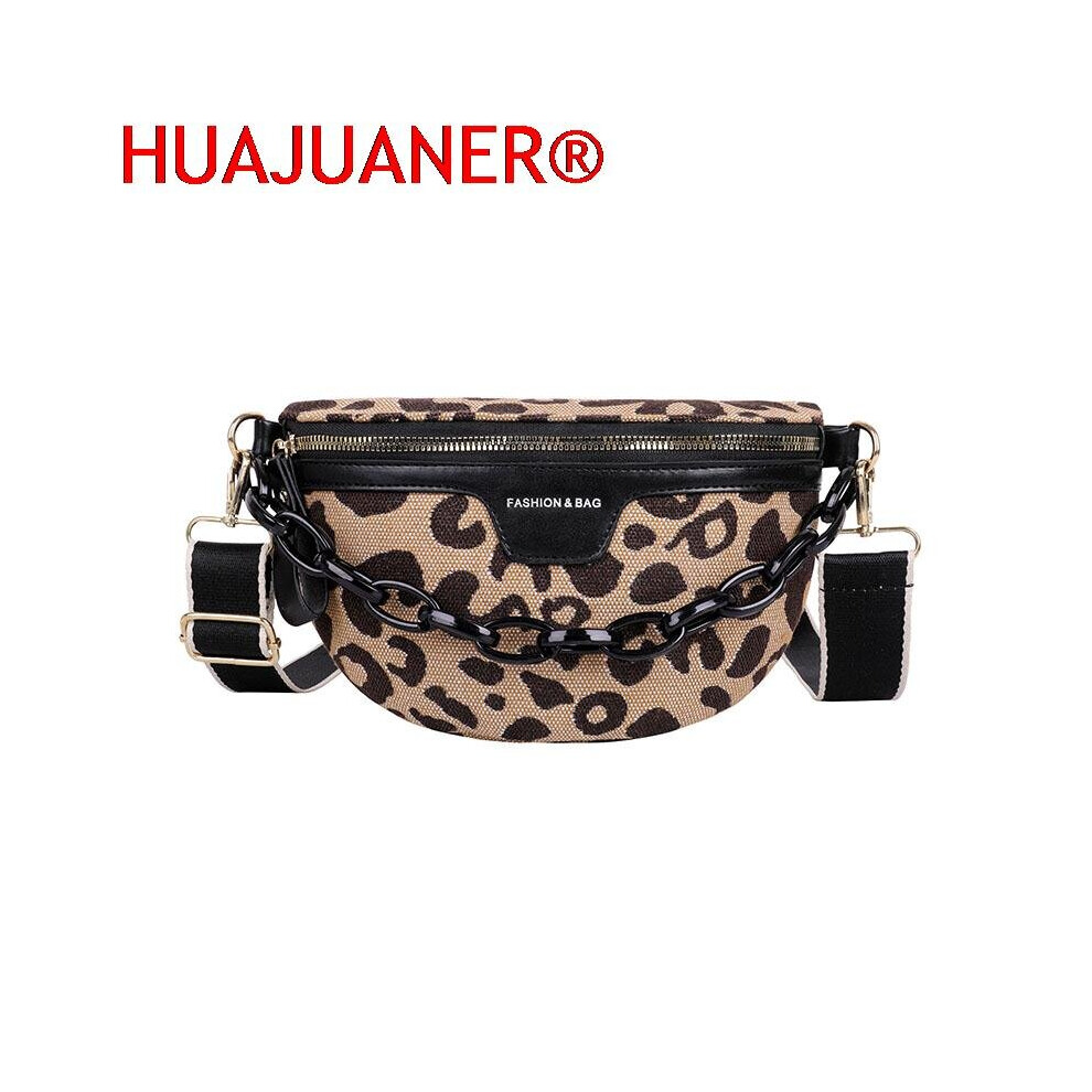 Women Bag Casual Vacation Crossbody Chest Bags Leopards Pattern Zipper Waist Bags Half Moon Women Fanny Pack-image-OPC-PBTVK2Y-NEW