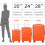 (20 inch ) British Traveller- ABS Orange Hard Shell Suitcase 14