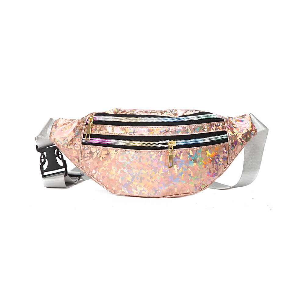 Fanny Pack Hologram Waist Bag Laser PU Beach Travel Banana Hip Bum Zip Women Purse Belt Bags Girl Chest Bags-image-OPC-PBTVMBX-NEW