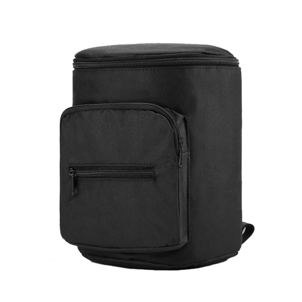 Baby Stroller Hanging Bag Cartoon Pattern Large Capacity Multipurpose Mummy Bag Diaper Nappy Storage Basket For Outdoor Black