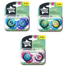 Baby Dummy Silicone Soothers Dummies Cool Animals Assorted 2-Pack 0-6 Months BPA Free