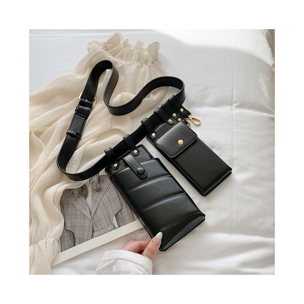 Women Bag Leather Waist Belt Bag Crossbody Chest Bags Girl Fanny Pack Small Phone Purse Ladys Waist Pack-image-OPC-PBTVNMM-NEW