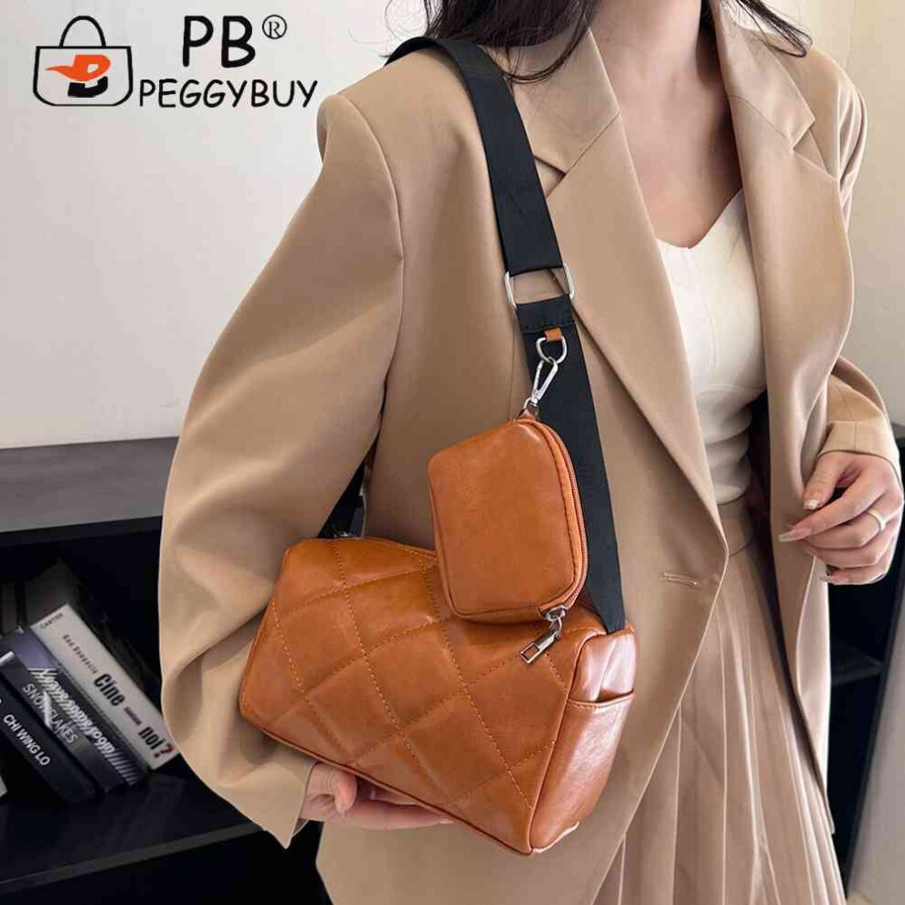 Peggybuy Fashion Women Woolen Plaid Print Crossbody Bag Mini Flap Handbags  (Black) - Walmart.ca