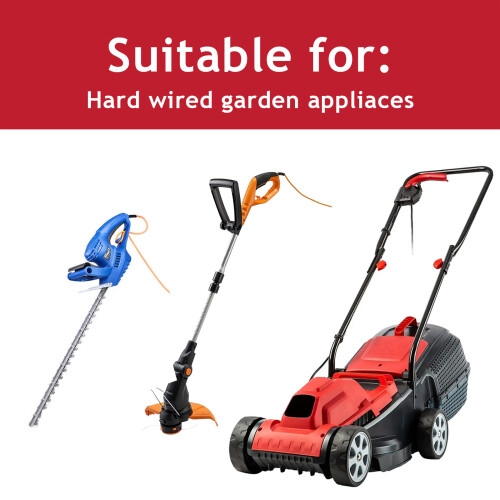 SPARES2GO Power Cable for EINHELL Lawnmower Strimmer Hedge Trimmer 12M Mains Lead Plug 2
