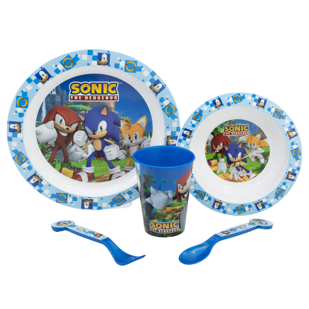 Sonic The Hedgehog 5 piece plate set