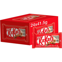 Kit Kat 4 Finger Milk Chocolate Bars – 24 x 41.5g, Crisp Wafer with Smooth Milk Chocolate – B01ELAG5PI