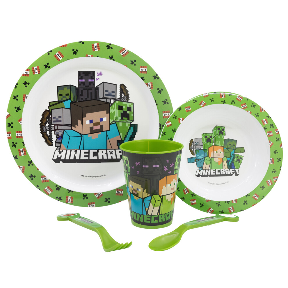 'Minecraft' Children's 5 Piece Dinner Set