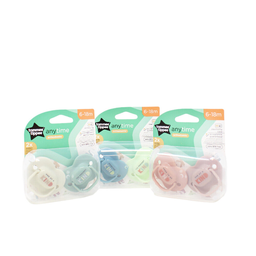 Baby Dummy Soothers Dummies Anytime Assorted 2-Pack 6-18m BPA Free