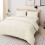 (Cream, Super King) Plain Dyed Duvet Cover Single Double King Bed Set 1