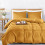 (Ochre, Super King) Plain Dyed Duvet Cover Single Double King Bed Set 1