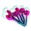 (Pink/ blue) Aquarius Rose Makeup Brushes Set w/ Glossy Handles 1