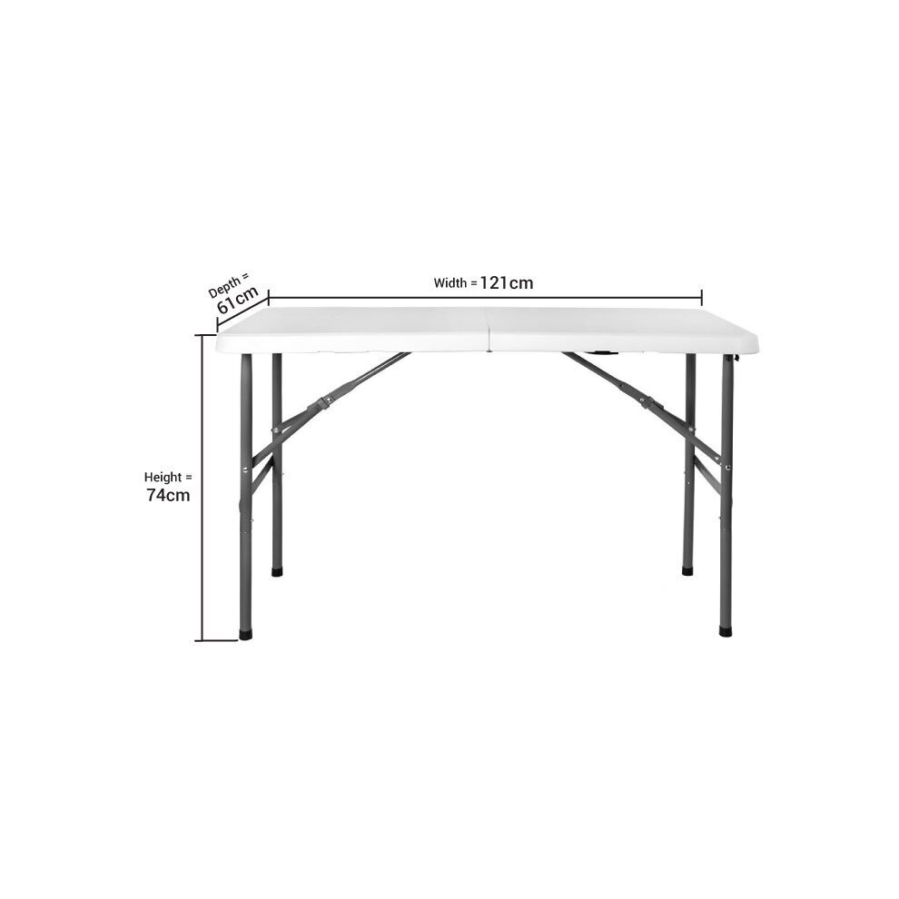 BillyOh 4ft Heavy Duty Plastic Folding Outdoor Trestle Table