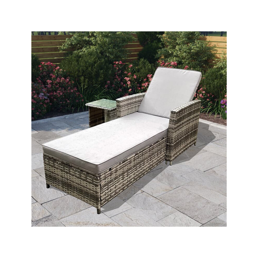 BillyOh Asti Rattan Sun Lounger with Small Table