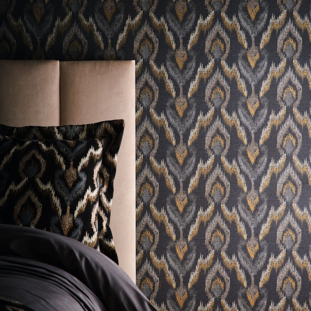 Lusso Velluto Wallpaper Noir Clarke And Clarke W0170/02 5060040045565