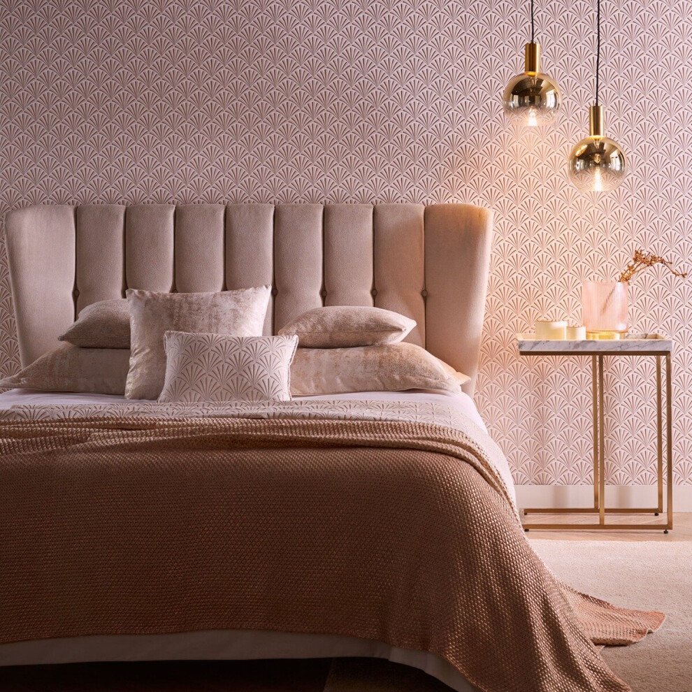 Lusso Chrysler Wallpaper Rose Gold Clarke And Clarke W0164/03 5060040045367