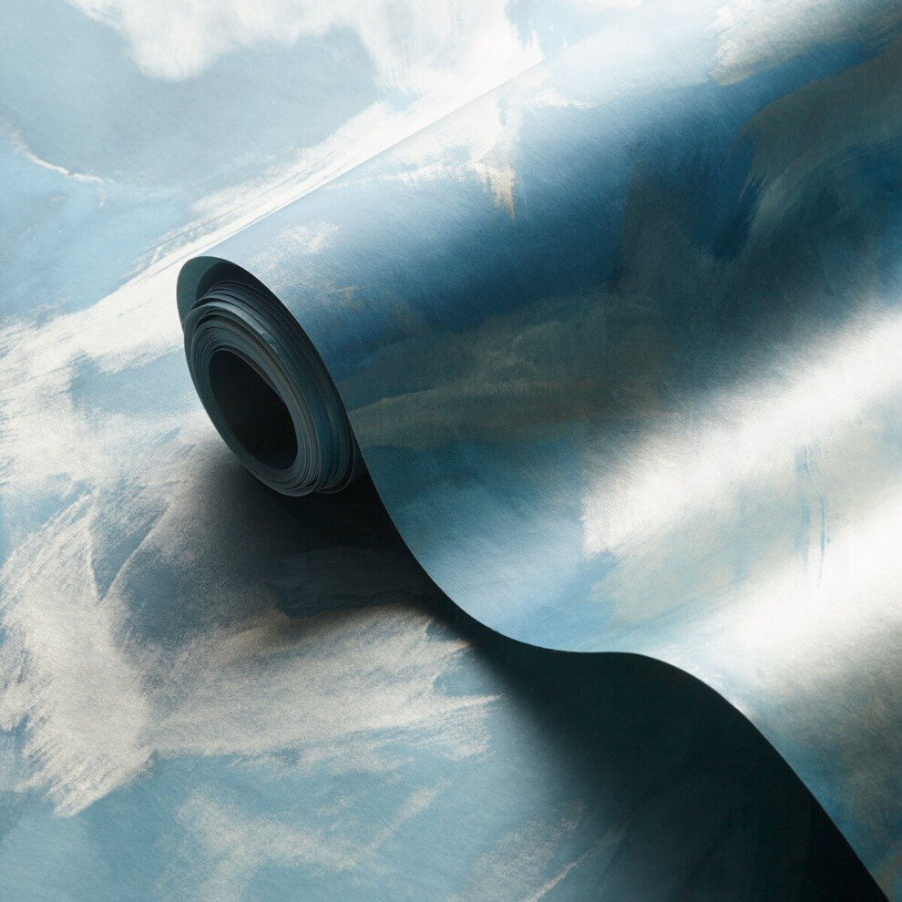 Lusso Astratto Wallpaper Midnight Clarke And Clarke W0163/03 5060040045336