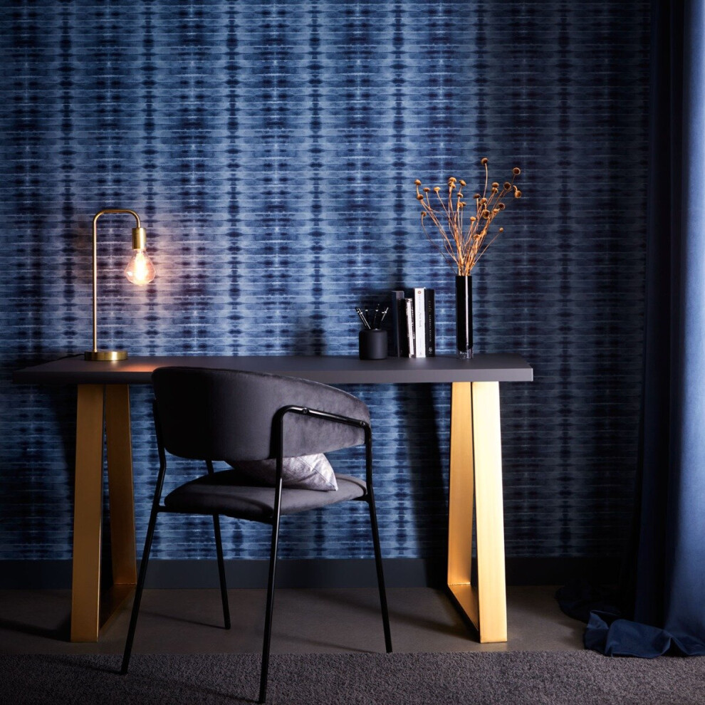 Lusso Eterea Wallpaper Midnight Clarke And Clarke W0167/02 5060040045459