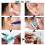(White) 6×Disposable Ear Piercing Gun Kit with Ear Stud Black 4