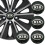 4x KIA Wheel Centre Cap Stickers 56.5mm Black 3D Logo 1