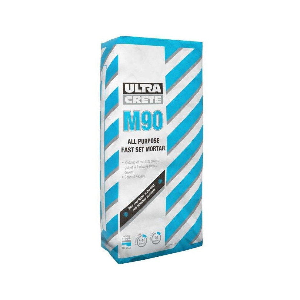 Ultracrete M90 All Purpose Fast Set Mortar Bedding Ironwork 25kg
