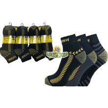 6 Pairs Mens Trainer Quarter Ankle reinforce Work Socks Thick Heavy Duty UK 6-11