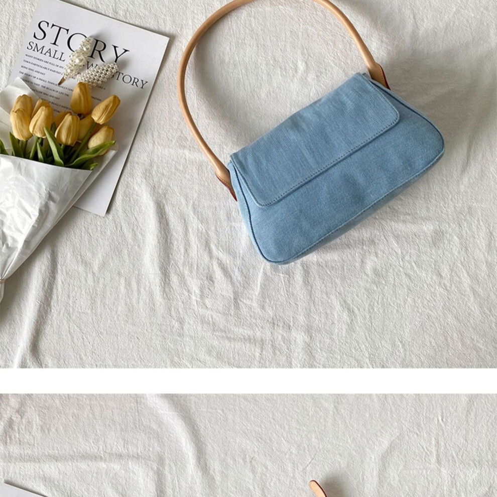 Shoulder Bags Women Denim Underarm Flaps High Cross-body Style Womens Handbags Stylish Retro-image-OPC-PBV27ZK-NEW