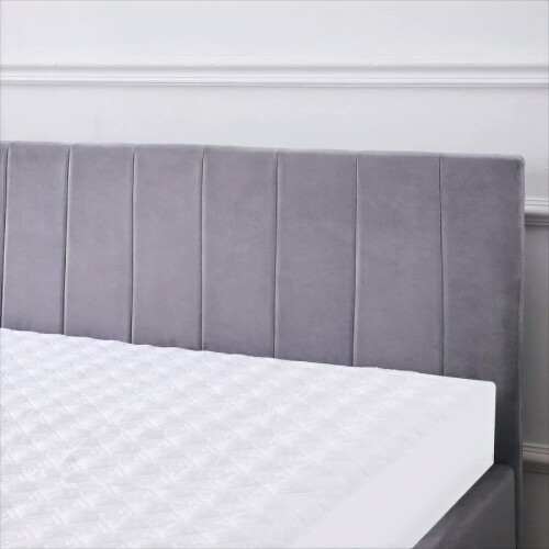 Kosy Koala Grey Velvet Ottoman Fabric Small Double Storage Bed 2
